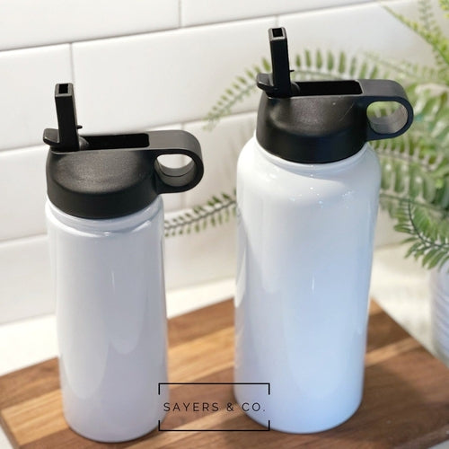 32oz or 18oz White Sublimation Sport Bottle Tumbler