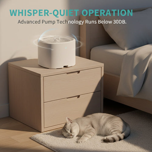 Ultra Quiet Anti-Dry Burn Pet Water Fountain, 3L Circulating Water