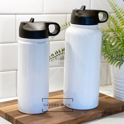 32oz or 18oz White Sublimation Sport Bottle Tumbler