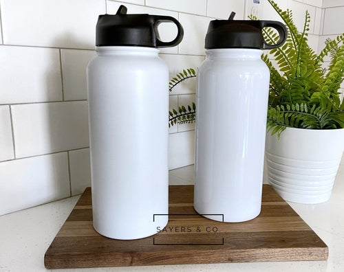 32oz or 18oz White Sublimation Sport Bottle Tumbler