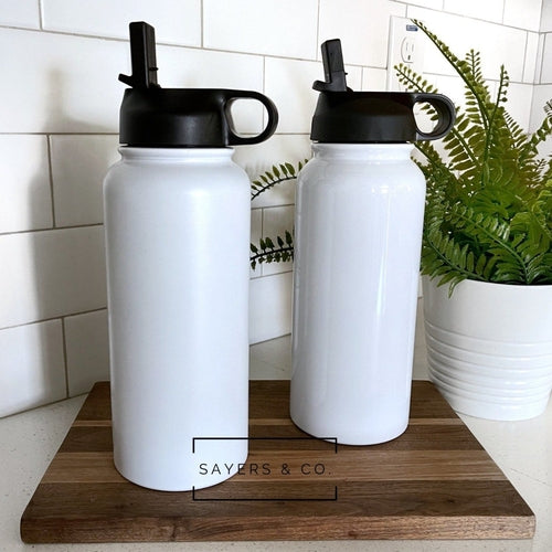 32oz or 18oz White Sublimation Sport Bottle Tumbler