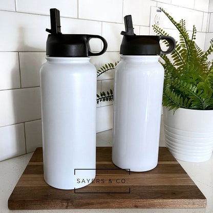 32oz or 18oz White Sublimation Sport Bottle Tumbler
