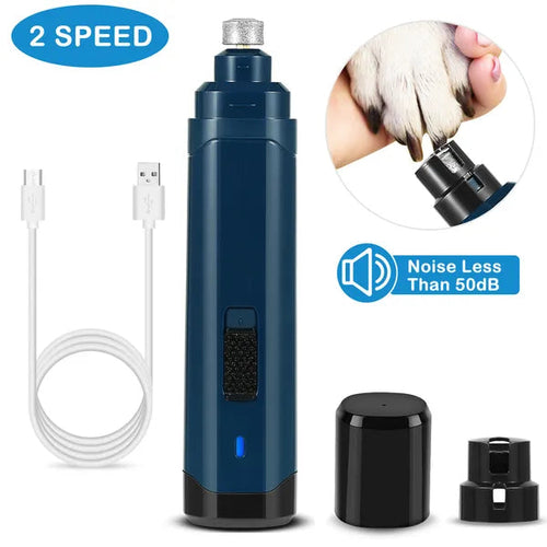 Dog Nail Grinder 2 Speeds Quiet USB Rechargeable Pet Nail Grinder