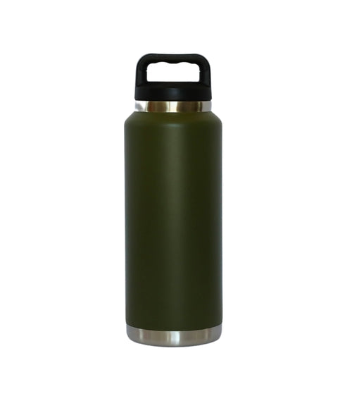 36 Oz Stainless Steel Twist-Off Cap Water Bottle - Dark Green