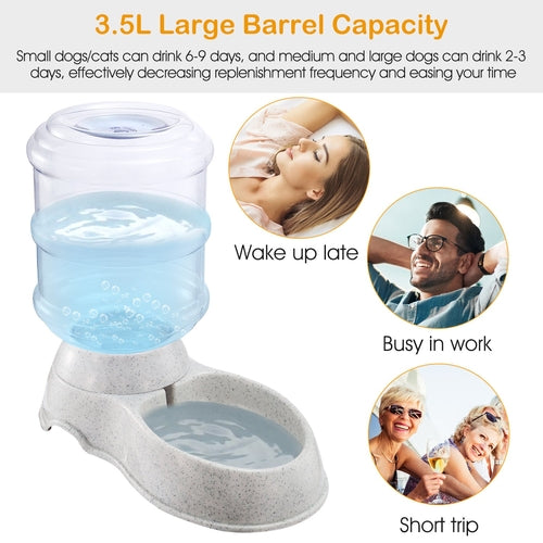 3.5L 1Gal Pet Water Dispenser Self-Dispensing Gravity Pets Water