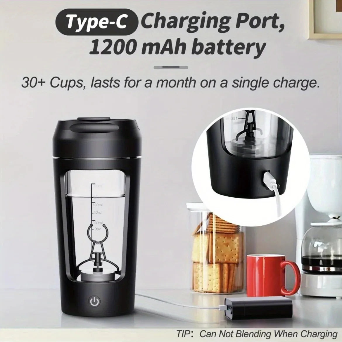 NNEOBA 500ML Electric Protein Shaker Bottle