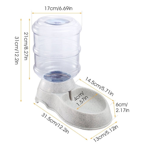 3.5L 1Gal Pet Water Dispenser Self-Dispensing Gravity Pets Water