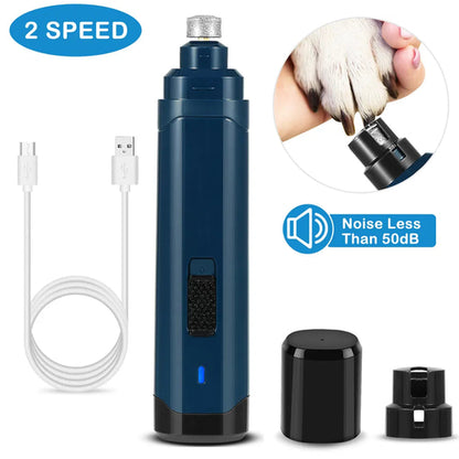 Dog Nail Grinder 2 Speeds Quiet USB Rechargeable Pet Nail Grinder